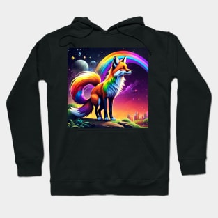 Rainbow Fox Hoodie